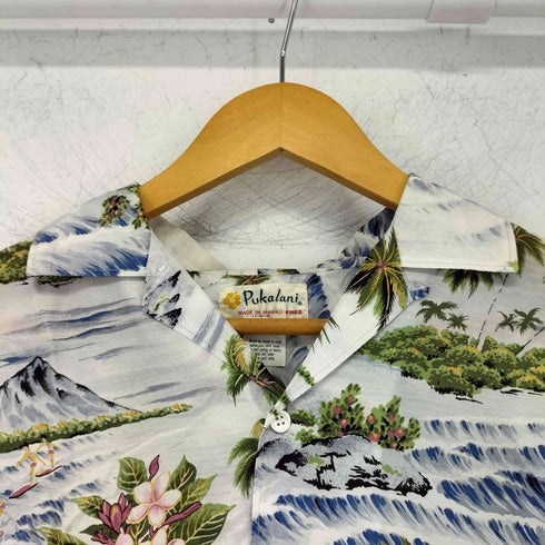 Pukalani ハワイ製レーヨンアロハシャツ メンズ